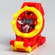  Часы наручные лего, Микки Маус, с ремешком-конструктором (3146420) 