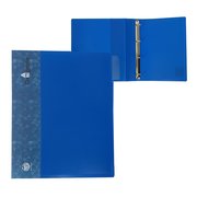  Папка на 4 кольцах А4, Calligrata, 40 мм, 700 мкм, внутренний и торцевой карман, синяя (6580754) 