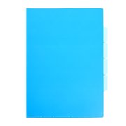  Папка-уголок, А4, 150 мкм, Calligrata, 3 отделения, прозрачная, синяя (7647738) 