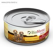  Консервы BioMenu ADULT для собак  цыпленок с ананасами 95%-мясо , 100гр (2407278) 