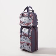  Чемодан малый 20" с сумкой, отдел на молнии, наружный карман, с расширением, цвет серый (3653074) 