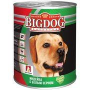  Влажный корм BIG DOG для собак, индейка с белым зерном, ж/б, 850 г (5462324) 