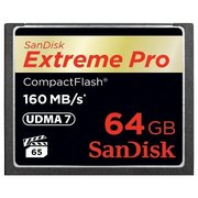  Карта памяти Sandisk SDCFXPS-064G-X46 Extreme Pro CF 160MB/s 64 GB VPG 65, UDMA 7 