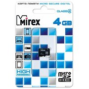  Карта памяти Mirex 13612-MCROSD04 microSDHC 4GB Class 4 
