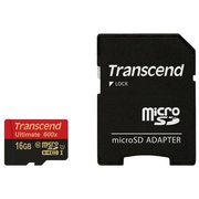  Карта памяти Transcend TS16GUSDHC10U1 micro SDHC Ultimate 16GB UHS-I Class 10 U1 с адаптером 