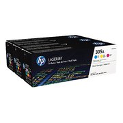  Картридж лазерный HP 305A CF370AM голубой/желтый/пурпурный x3упак. для HP CLJ M451 