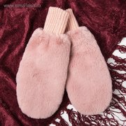  Варежки для девочки двойные, розовый/микс, размер 12 (4529127) 
