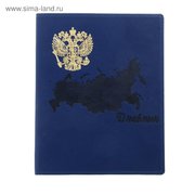  Премиум-дневник универсальный, для 1-11 класса Vivella "Символы России", обложка искусственная кожа, синий (1164114) 