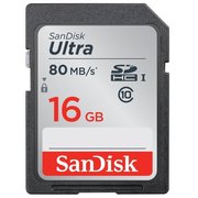  Карта памяти Sandisk SDSDUNC-016G-GN6IN Ultra SDHC 16GB 80MB/s Class 10 UHS-I 