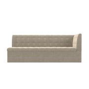  Кухонный диван «Бриз с углом», микровельвет, правый угол, цвет бежевый (4915612) 