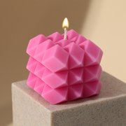  Свеча фигурная «Геометрия», розовая (9101378) 