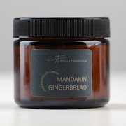  Свеча ароматическая в банке "MANDARIN GINGERBREAD",соевый воск,50 г,мандарин, пряник (7030426) 