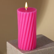  Свеча интерьерная «Витая», розовая (9101385) 