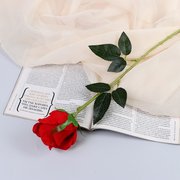  Цветы искусственные "Роза бланка" 7,5*55 см, красная микс (3933362) 