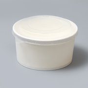  Салатник белый, с пластиковой крышкой, 1000 мл (9209811) 