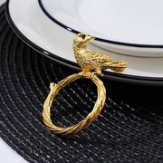  Кольцо для салфетки Nature Птица, 6×4,5×1,5 см, цвет золотой (7374572) 