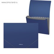  Папка-картотека на резинке A4, 12 отделов, ErichKrause Matt Classic, синяя (4785245) 