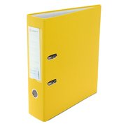  Папка-регистратор А4, 80 мм, PP Lamark, полипропилен, металлическая окантовка, карман на корешок, собранная, жёлтая (642499) 