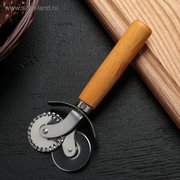  Нож для пиццы и теста Доляна «Ретро», 16 см, два лезвия (1530030) 
