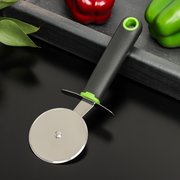  Нож для пиццы и теста Доляна Lime, 20,5×6,5 см, цвет чёрно-зелёный (7139528) 