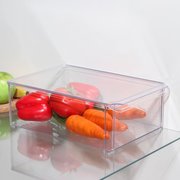  Органайзер для холодильника с крышкой IDEA, 20×30×10 см, цвет прозрачный (5985379) 