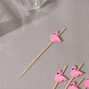  Шпажки «Розовый фламинго», 12 см, набор 25 шт (4694776) 