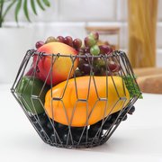  Ваза для фруктов Доляна, раскладная, 29×29×4,5 см, цвет графит (3752553) 