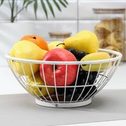  Ваза для фруктов круглая Доляна «Эстетика», 25,7×25,7×11,2 см, цвет белый (5516655) 