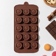  Форма для шоколада Доляна «Шоколадное удовольствие», 22×10 см, 15 ячеек (3628354) 