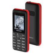  Мобильный телефон Maxvi P1 Black/Red 