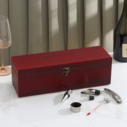  Набор для вина «Ла-Манш», 6 предметов: кейс для бутылки, каплеуловитель, кольцо, штопор, термометр, пробка (1270070) 