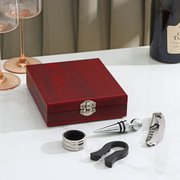  Набор для вина "Президент", 4 предмета: открывашка, пробка, кольцо, резец для фольги (418386) 
