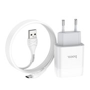  СЗУ HOCO 73A Glorious 2USB +Type-C, 2.4A, белый 