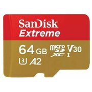  Карта памяти microSDXC Sandisk Extreme (SDSQXAH-064G-GN6MN) 64Gb 