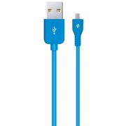  Дата-кабель TEC microUSB 1.2m синий 