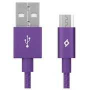 Дата-кабель TEC microUSB 1.0m alum фиолетовый 