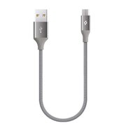  Дата-кабель TEC microUSB 0.3m серый 