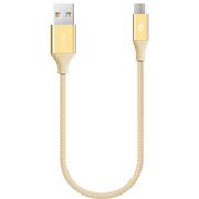  Дата-кабель TEC microUSB 0.3m золото 