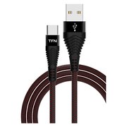  Дата-кабель TFN TypeC forza (CFZUSBCUSB1MBK) 1.0m чёрный 