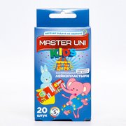  Лейкопластырь Master Uni Kids на полимерной основе с рисунками 20 шт (2198217) 