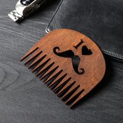  Расческа деревянная "Я люблю усы", тип 1 (3958642) 