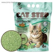  Наполнитель для кошачьих туалетов Cat Step Tofu Green Tea 6L, растительный комкующийся (4448703) 