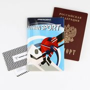  Обложка для паспорта Russian sport, зимние виды, геометрия, ПВХ (7697503) 