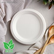  Тарелка одноразовая ECO, d=17,2 см, круглая, из сахарного тростника, цвет белый (4449135) 