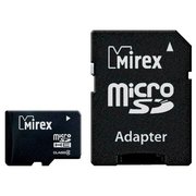  Карта памяти Mirex microSD 4GB microSDHC Class 4 SD адаптер (13613-ADTMSD04) 