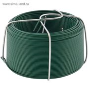  Проволока "Сибртех" с ПВХ покрытием, цвет зеленый, 0,9 мм, длина 50 м. (5515744) 