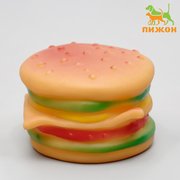  Игрушка пищащая "Гамбургер" для собак, 8,5 см, микс цветов (752094) 