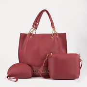  Набор сумок на молнии, цвет бордовый (7435524) 