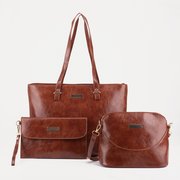  Набор сумок на молнии, цвет коричневый (7435512) 