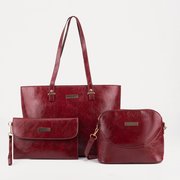  Набор сумок на молнии, цвет бордовый (7435515) 